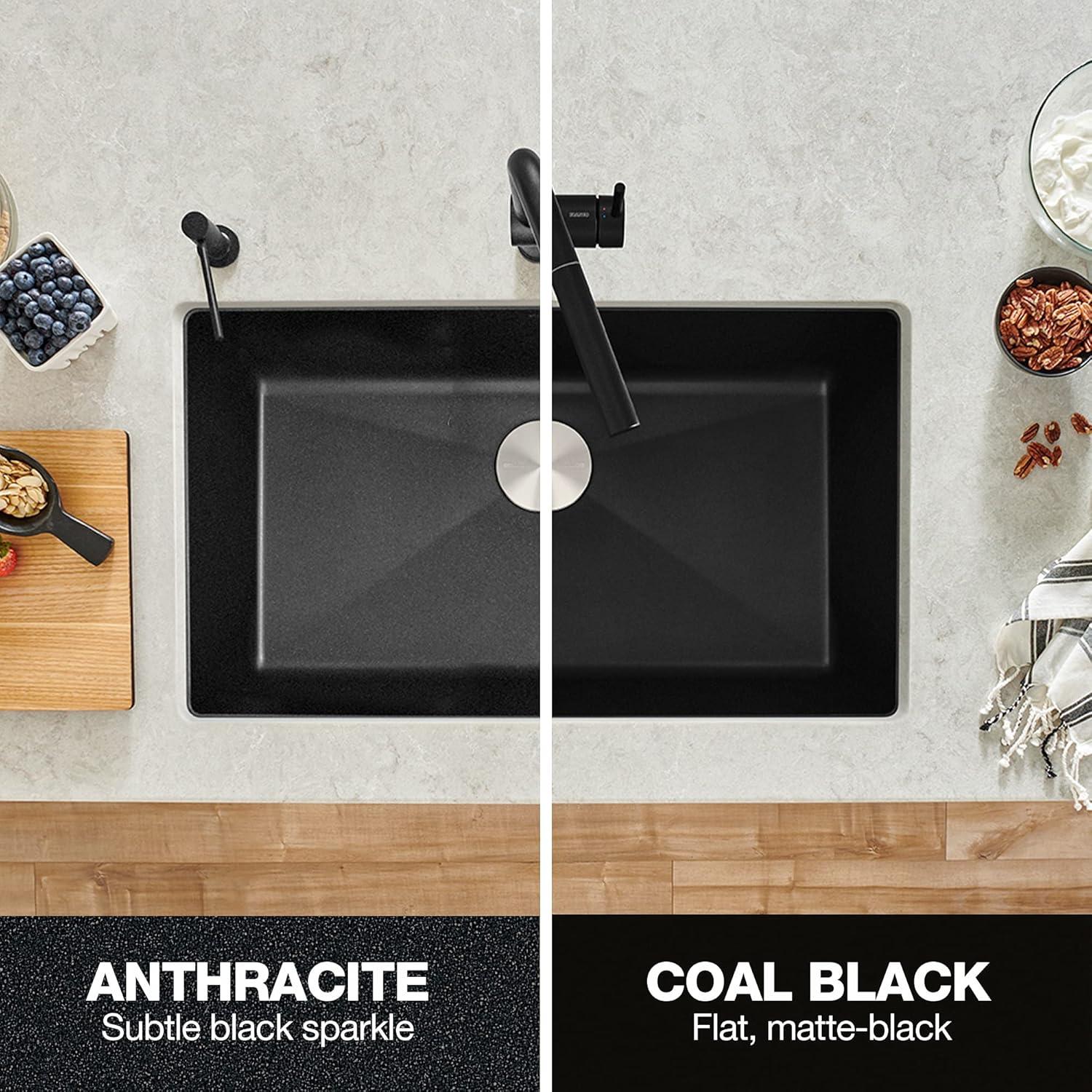 Precis SILGRANIT 33" L X 18" W Double Bowl Undermount Kitchen Sink