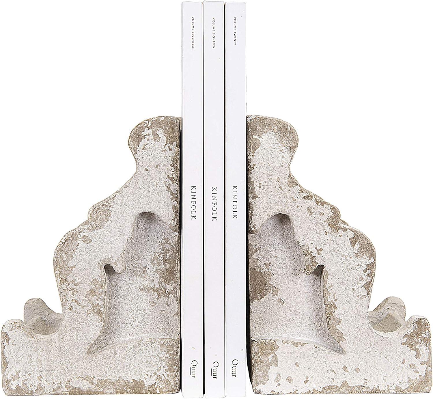 Set of 2 Corbel Shaped Bookends White - Storied Home