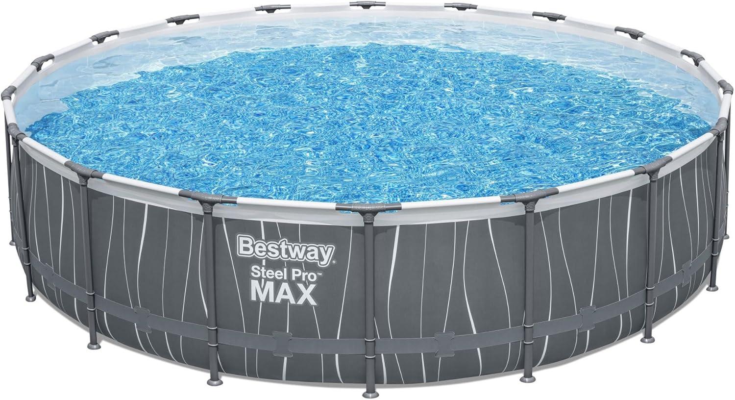 Bestway Steel Pro MAX 18'x48" Round Above Ground Pool w/LED Light & Remote