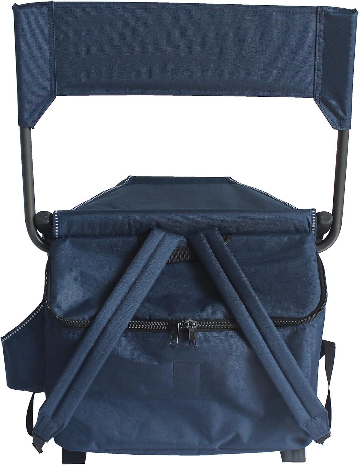 Zenithen Folding Backpack Outdoor Chair, Dark Blue