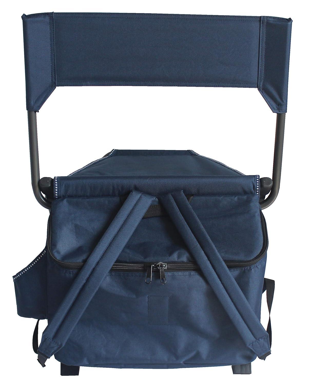 Zenithen Folding Backpack Outdoor Chair, Dark Blue