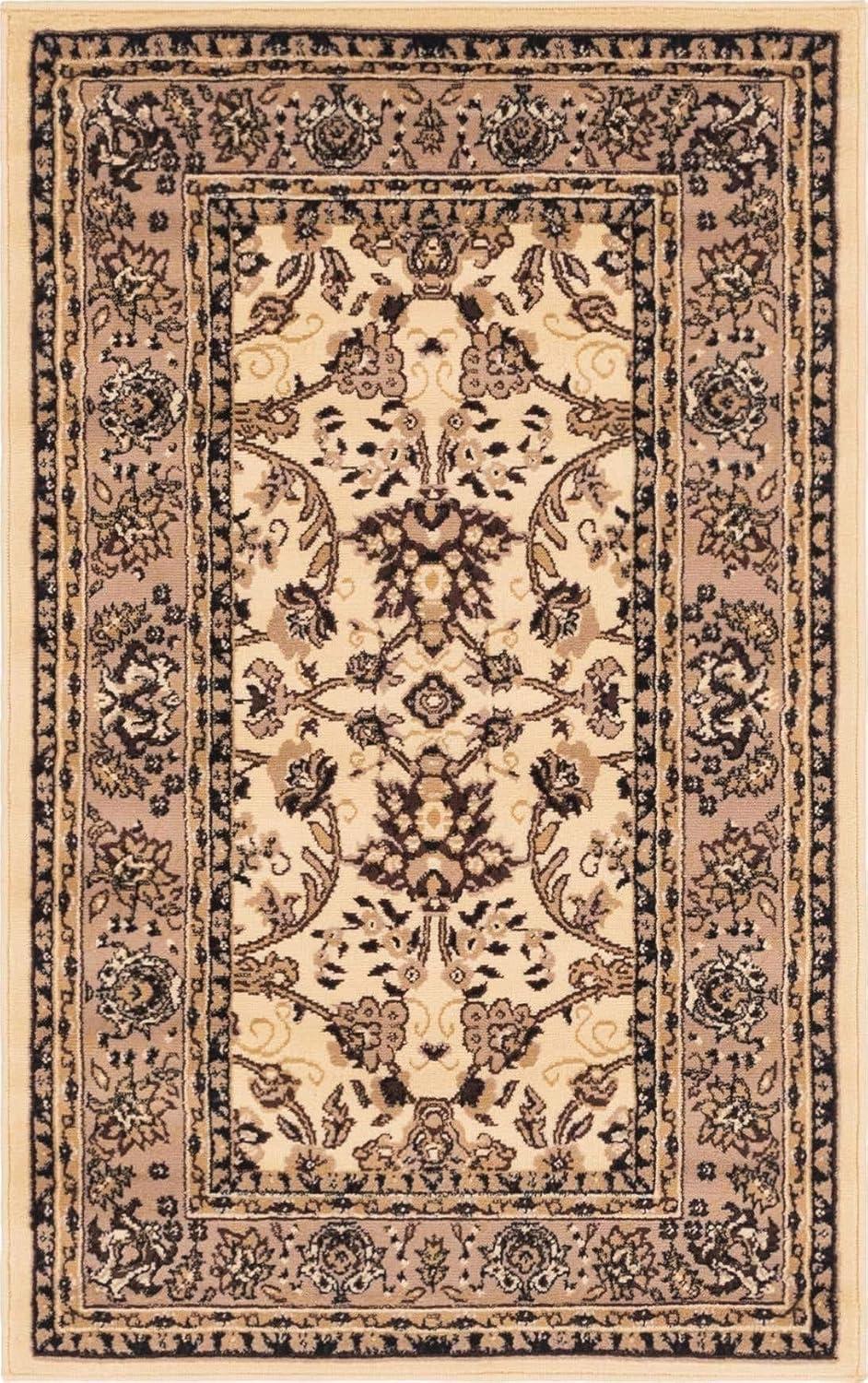 Unique Loom 3' 3 x 5' 3 Sialk Hill Washington Ivory Area Rug