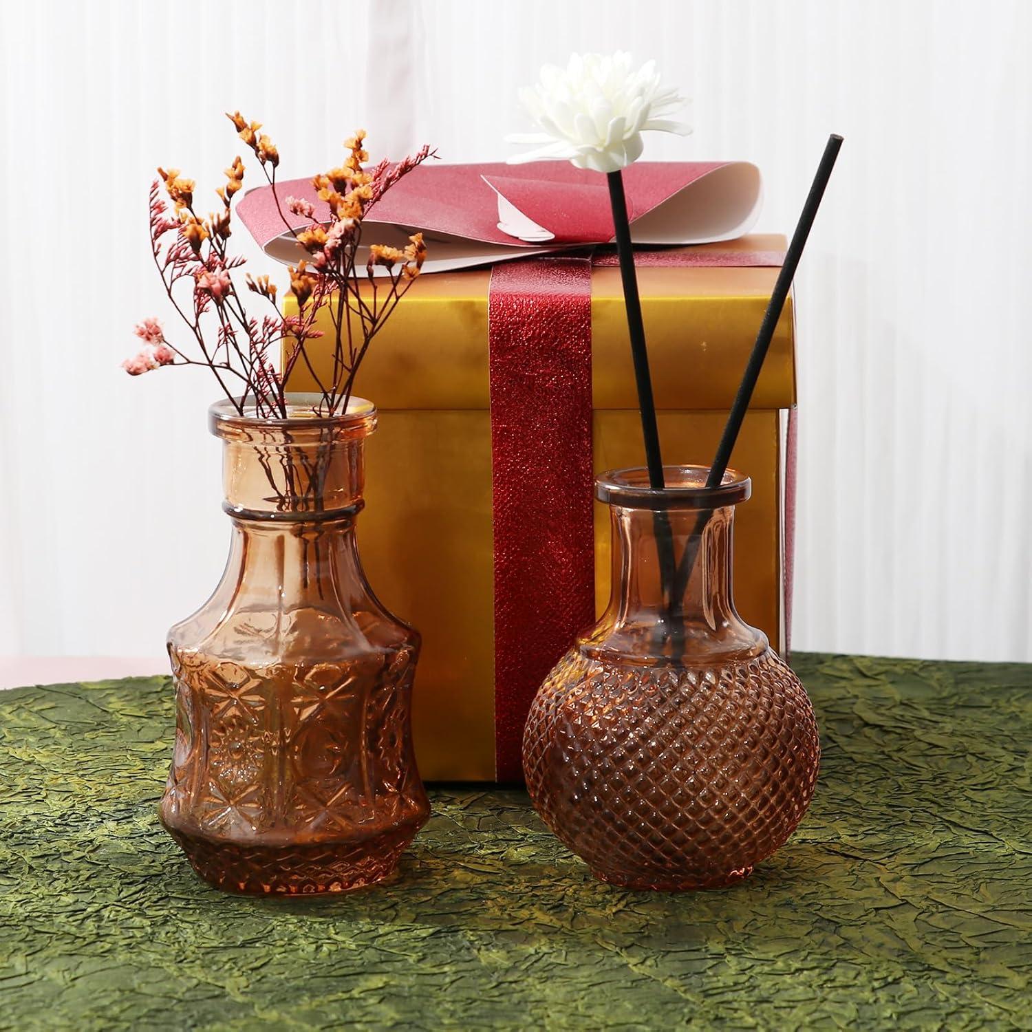 Bud Vases Set of 12, Small Glass Vases for Centerpieces, Small Flower Vases for Centerpieces, Vintage Mini Vase, Clear Bud Vase for Wedding Table Decor