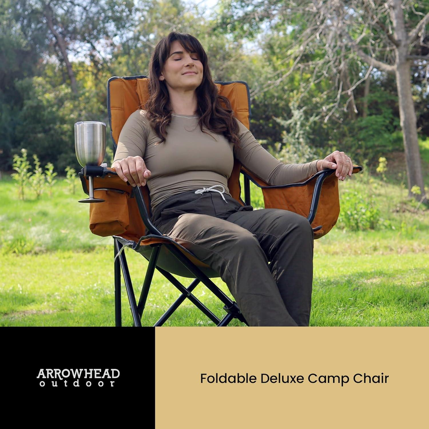 Folding Camping Chair with Cushions