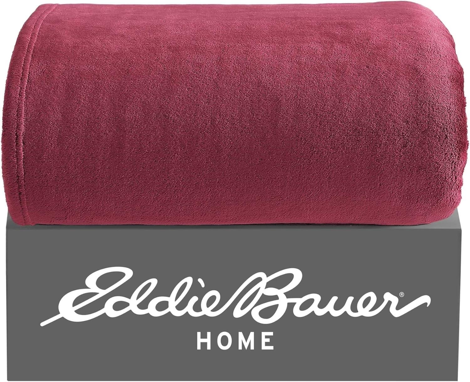 Eddie Bauer Ultra Lux Plush Solid Throw Blanket