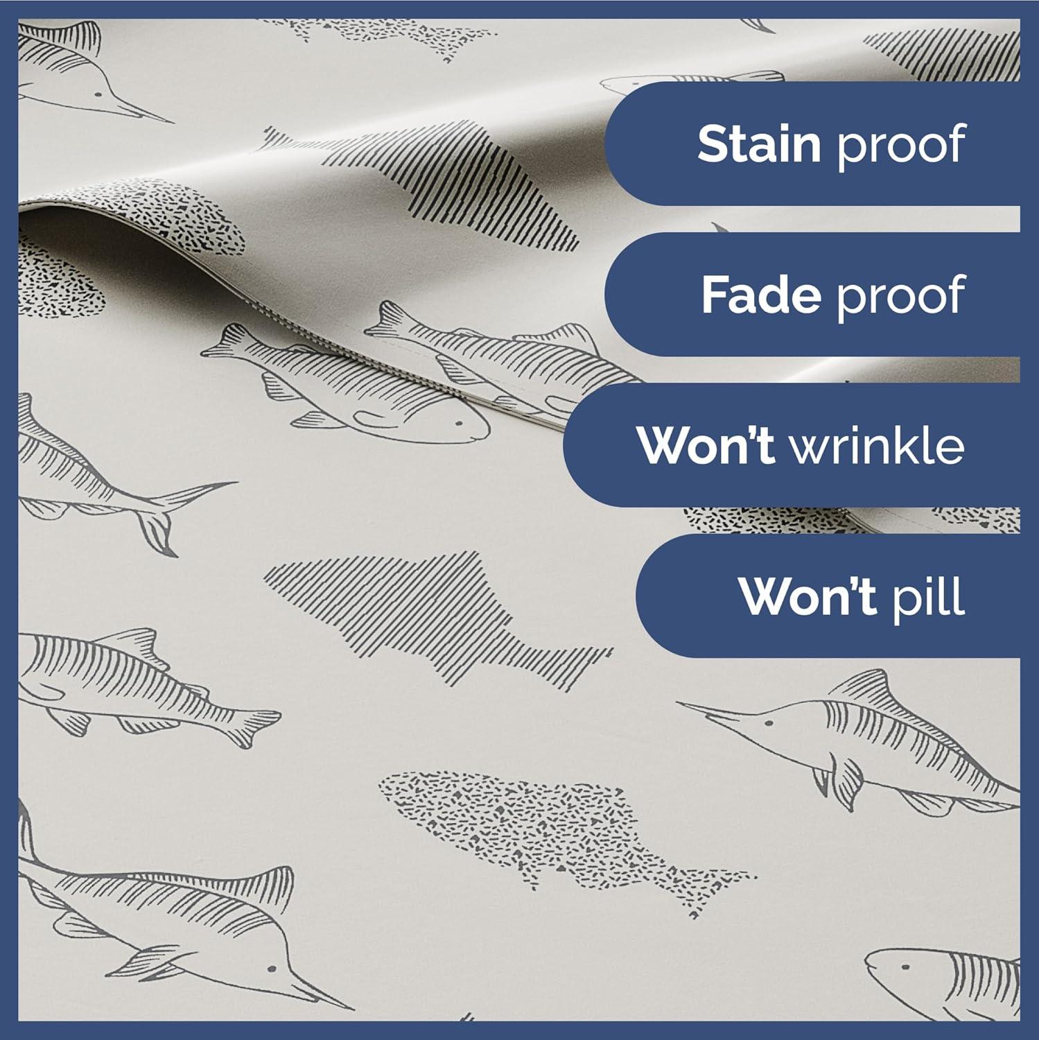 CGK Linens 4 Piece Kids Microfiber Sheet Set - Wrinkle Free - Cute, Cozy, Soft
