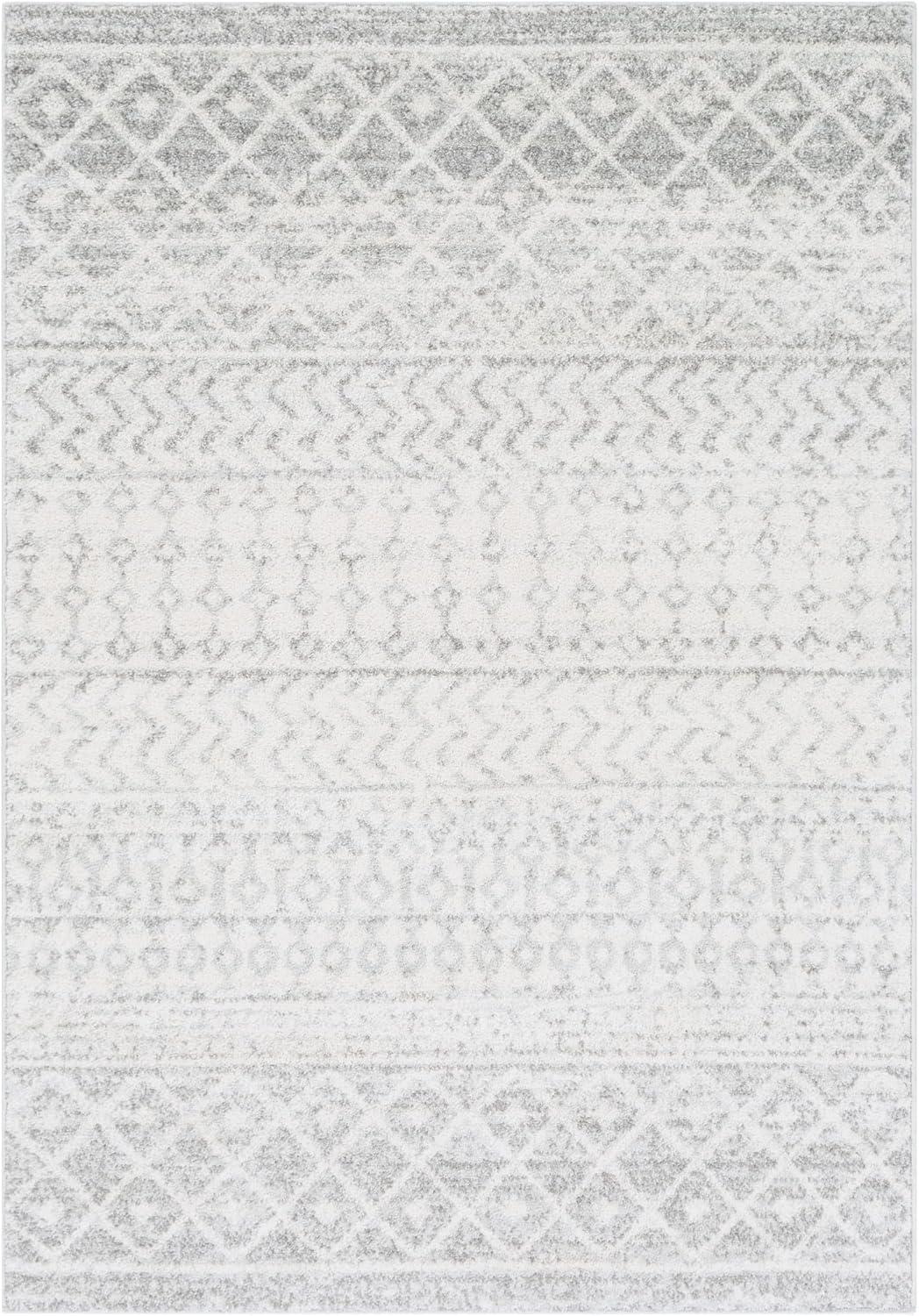 Livabliss Elaziz Boho Moroccan Area Rug,3'11" x 5'7",Gray