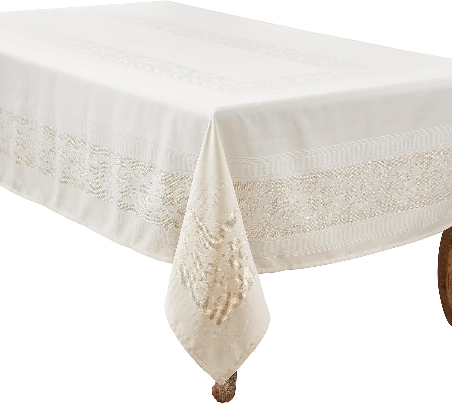 Saro Lifestyle Charming Jacquard Floral Tablecloth