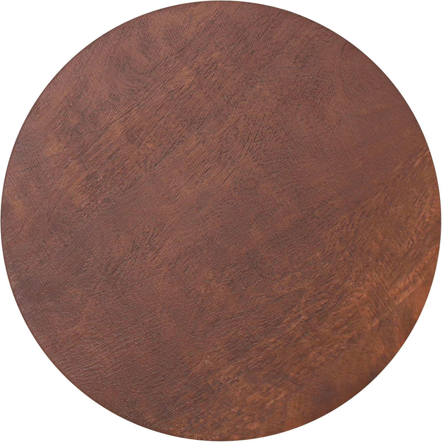 Simpli Home Boyd Solid Mango Wood Pedestal Accent End Table