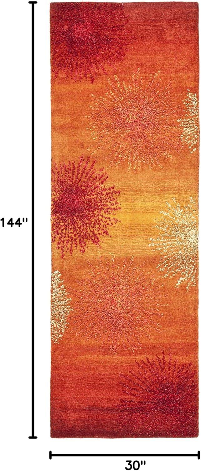 Soho SOH712 Hand Tufted Runner Rug - Rust/Multi - 2'6"x12' - Safavieh.