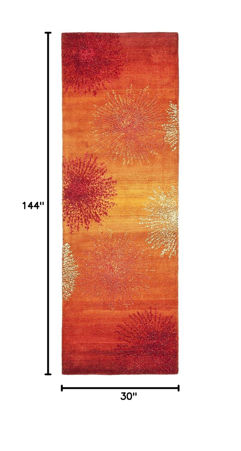 Soho SOH712 Hand Tufted Runner Rug - Rust/Multi - 2'6"x12' - Safavieh.