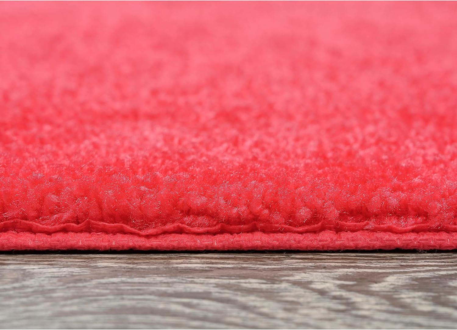 2pc Traditional Nylon Washable Bathroom Rug Set Pink - Garland Rug: Machine Made, Latex Backing, Tufted Bath Mats Set