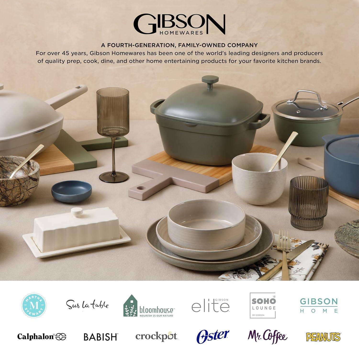 Gibson Elite Kyoto 16 Piece Dinnerware Set, Service for 4