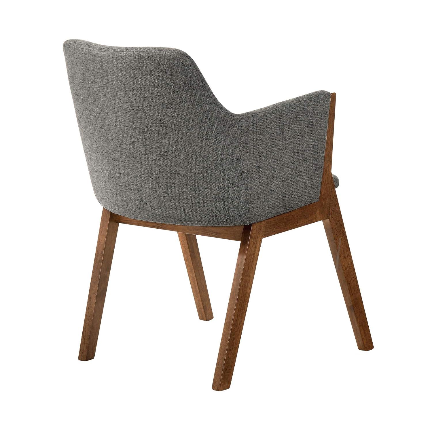 Armen Living Renzo 18" Wood Dining Side Chairs in Charcoal/Walnut (Set of 2)