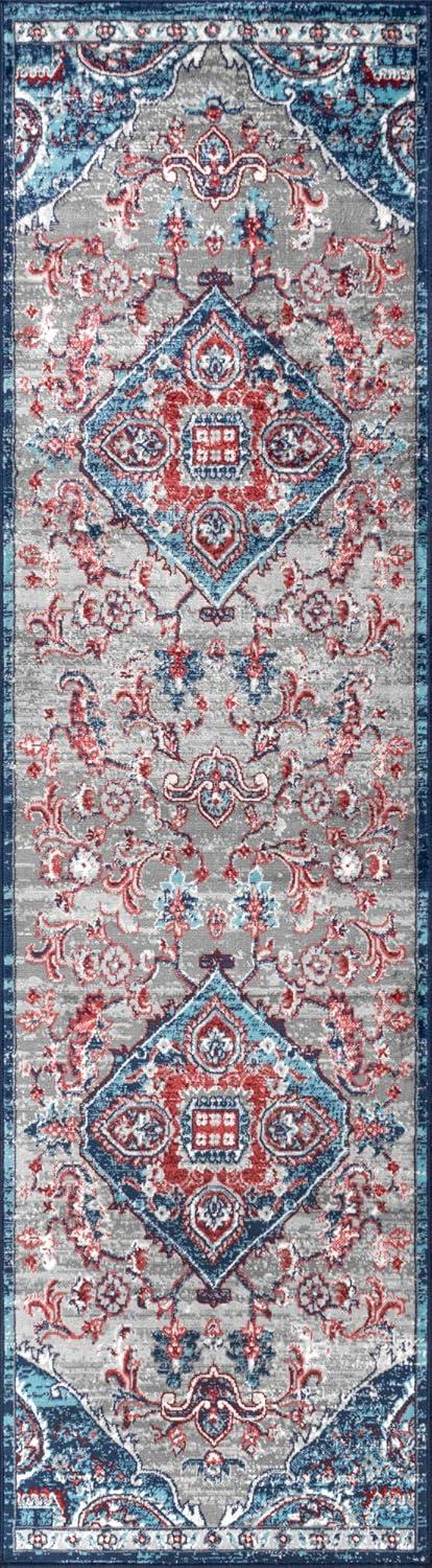 Modern Persian Vintage Medallion Runner Rug - JONATHAN Y