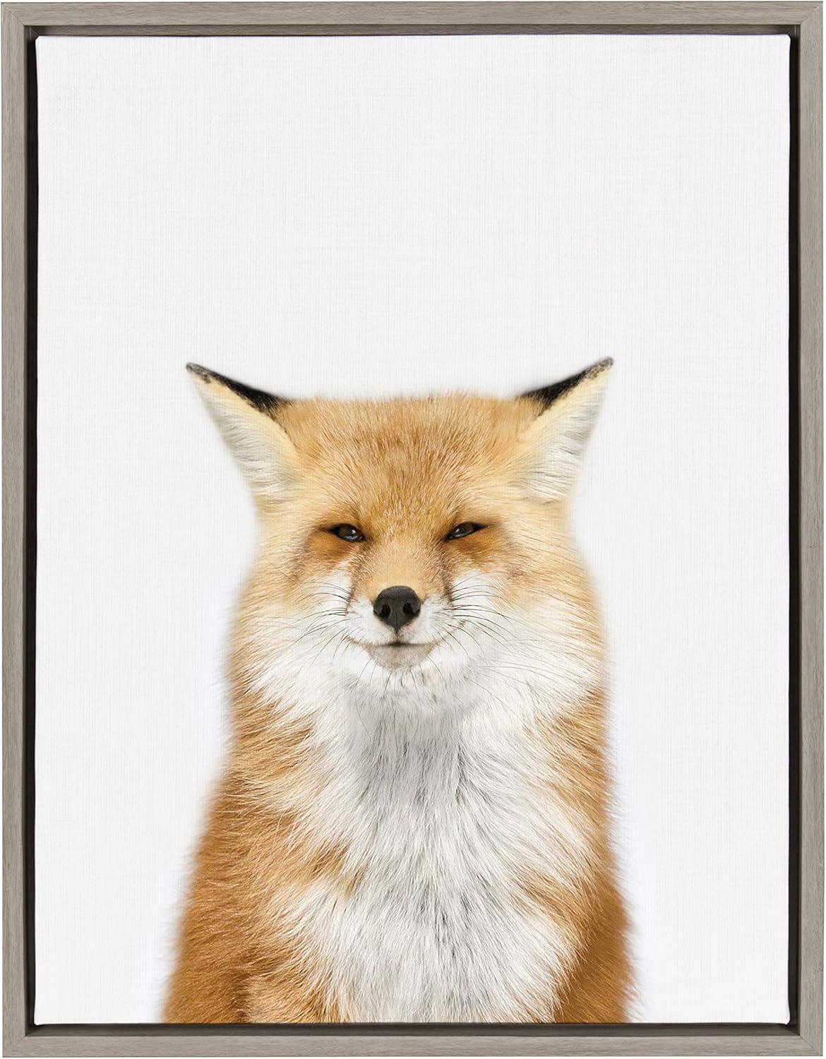 Sylvie Animal Studio Fox III Frame Canvas by Amy Peterson Art Studio - Kate & Laurel All Things Decor