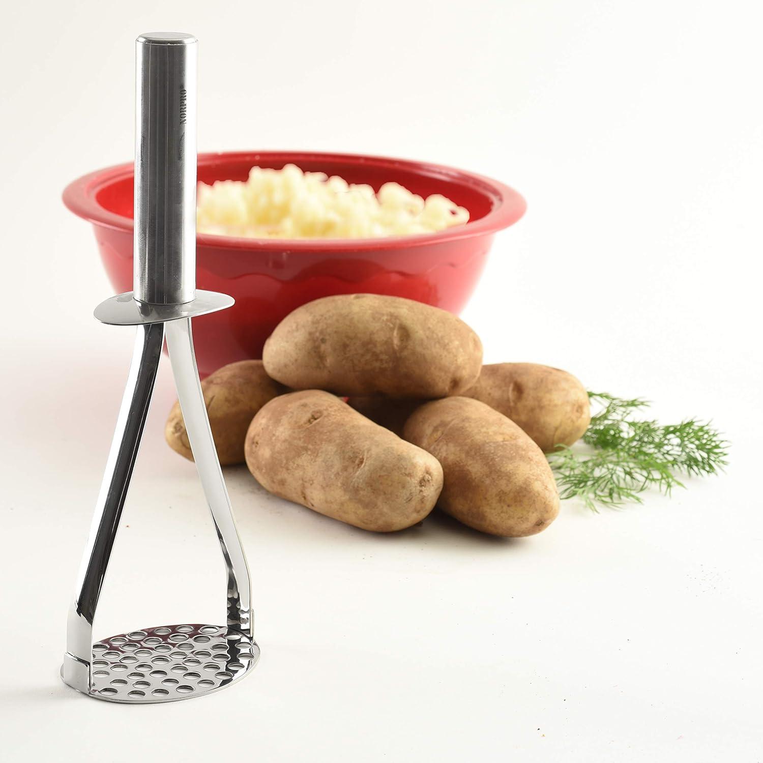 Stainless Steel Potato Masher with Non-Slip Guard