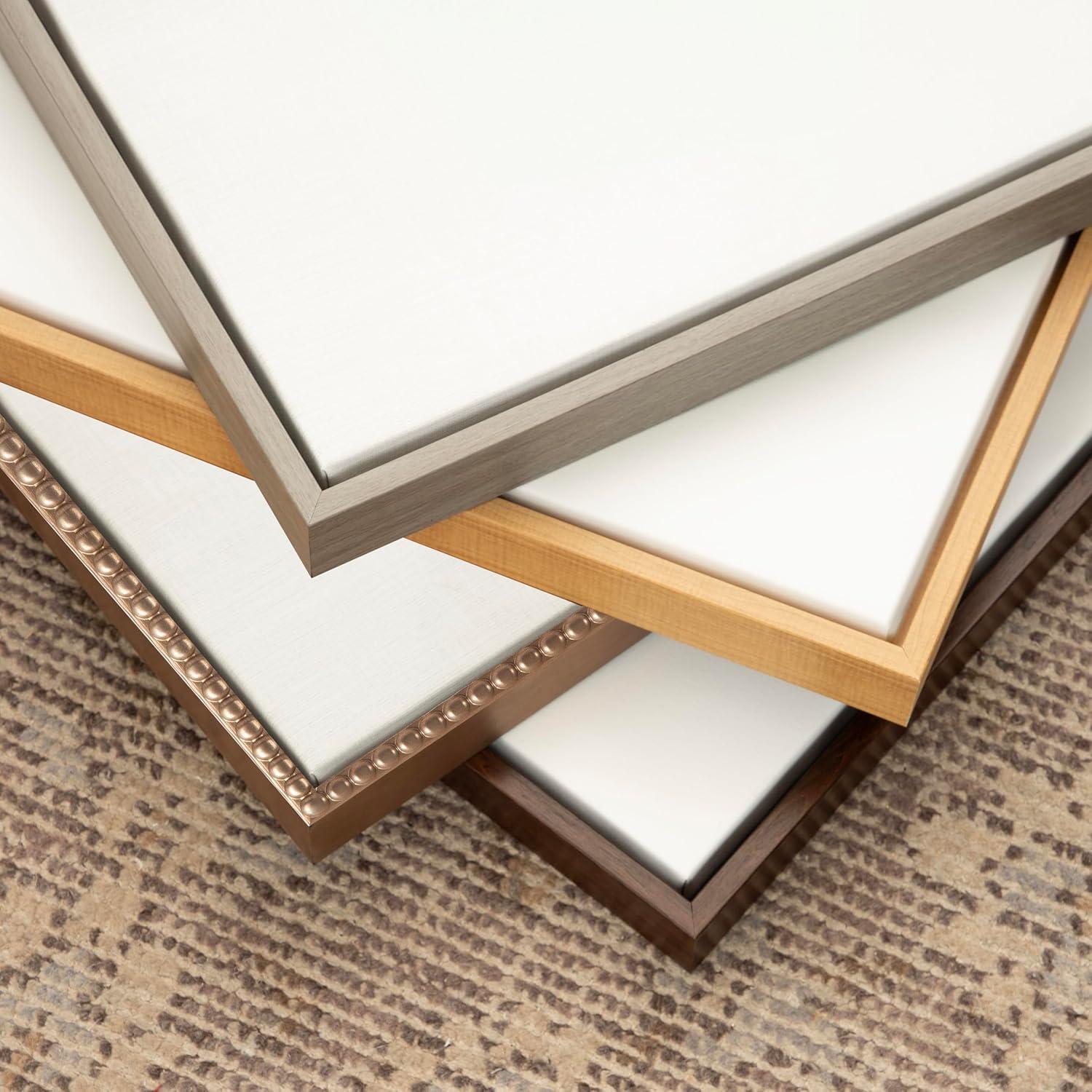 Kate and Laurel Sylvie Blank Framed Canvas Wall Art, 16x20 Natural, Modern Empty Canvas for Paint-Your-Own Art, Ready to Paint Premium Canvas Already Framed