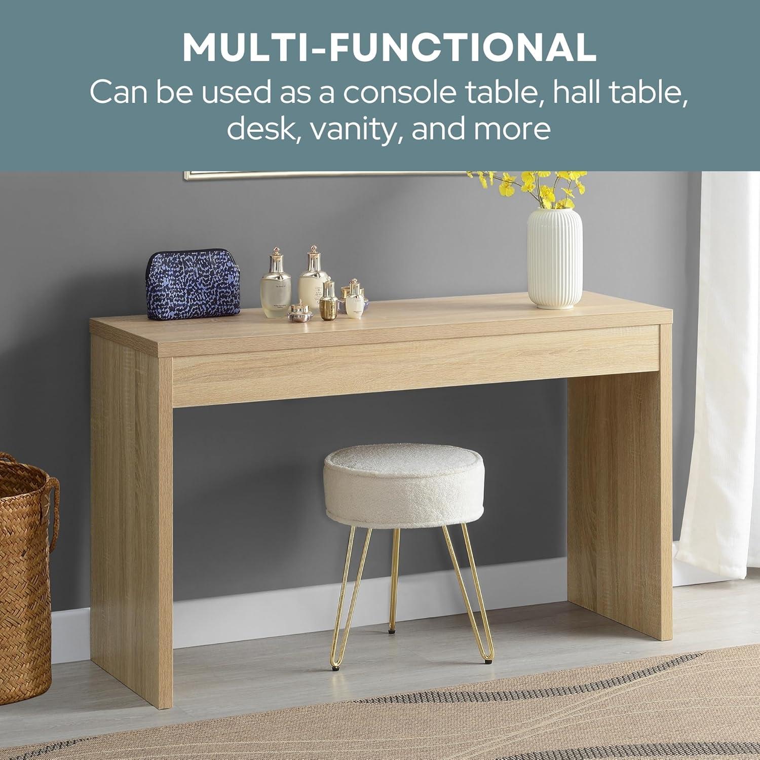 Convenience Concepts Northfield Hall Console in Weathered White Wood Finish