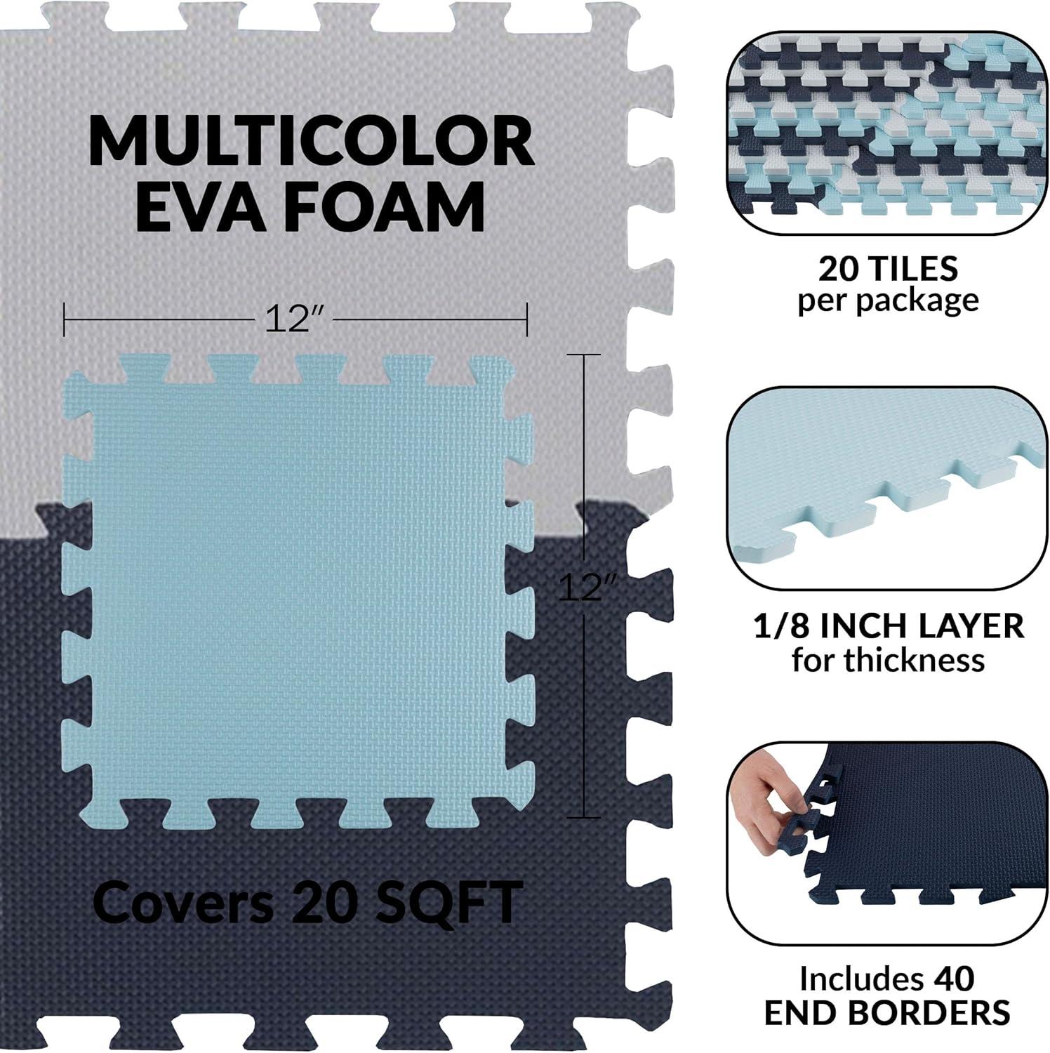 Foam Floor Tiles 20PK - 20sqft (Blue)