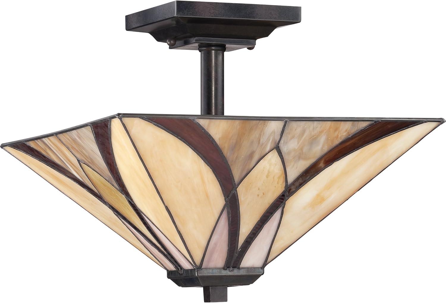 Quoizel Lighting Asheville 2 - Light Semi-Flush Mount in  Valiant Bronze