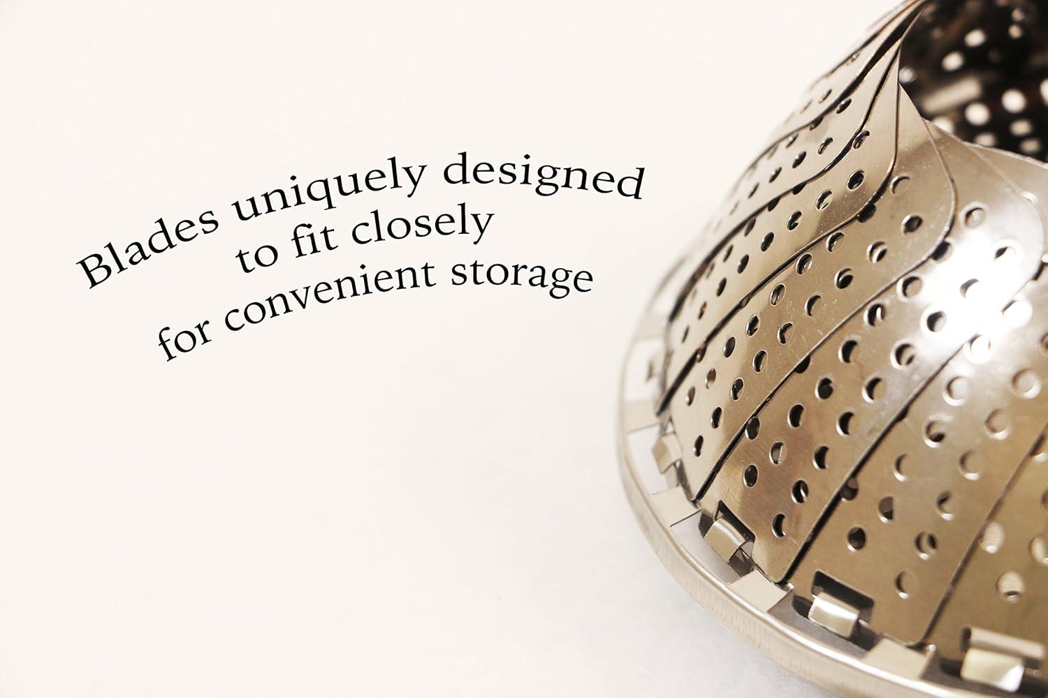 Stainless Steel Foldable 11" Vegetable Steamer