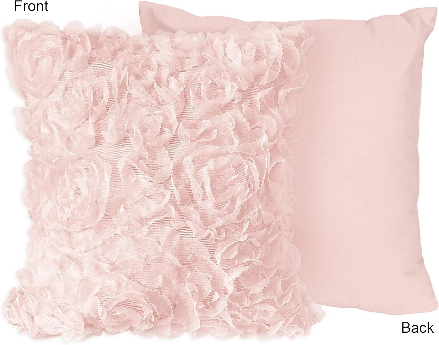 Rose Lace Square Pillow Cover and Insert