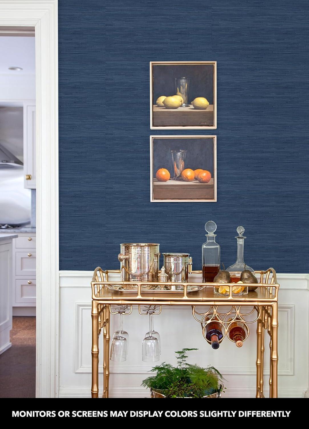 Sand & Stable™ Charleigh Grasscloth peel and stick Wallpaper