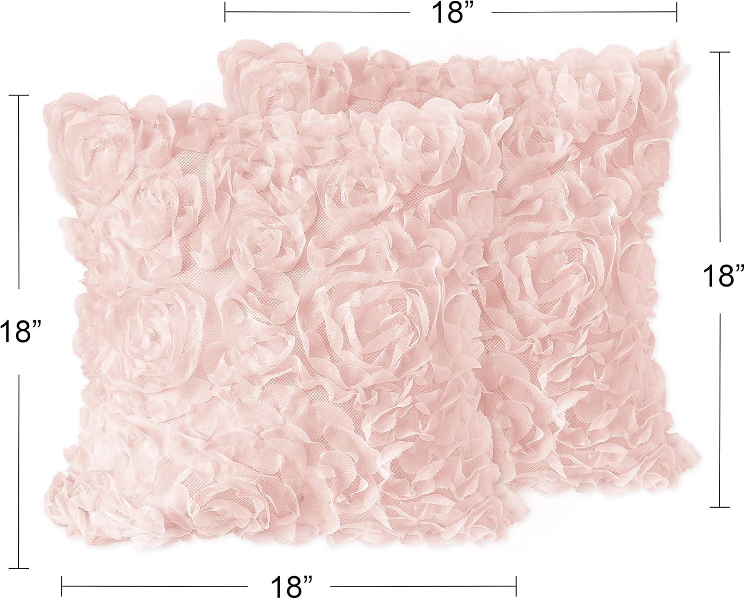 Rose Lace Square Pillow Cover and Insert