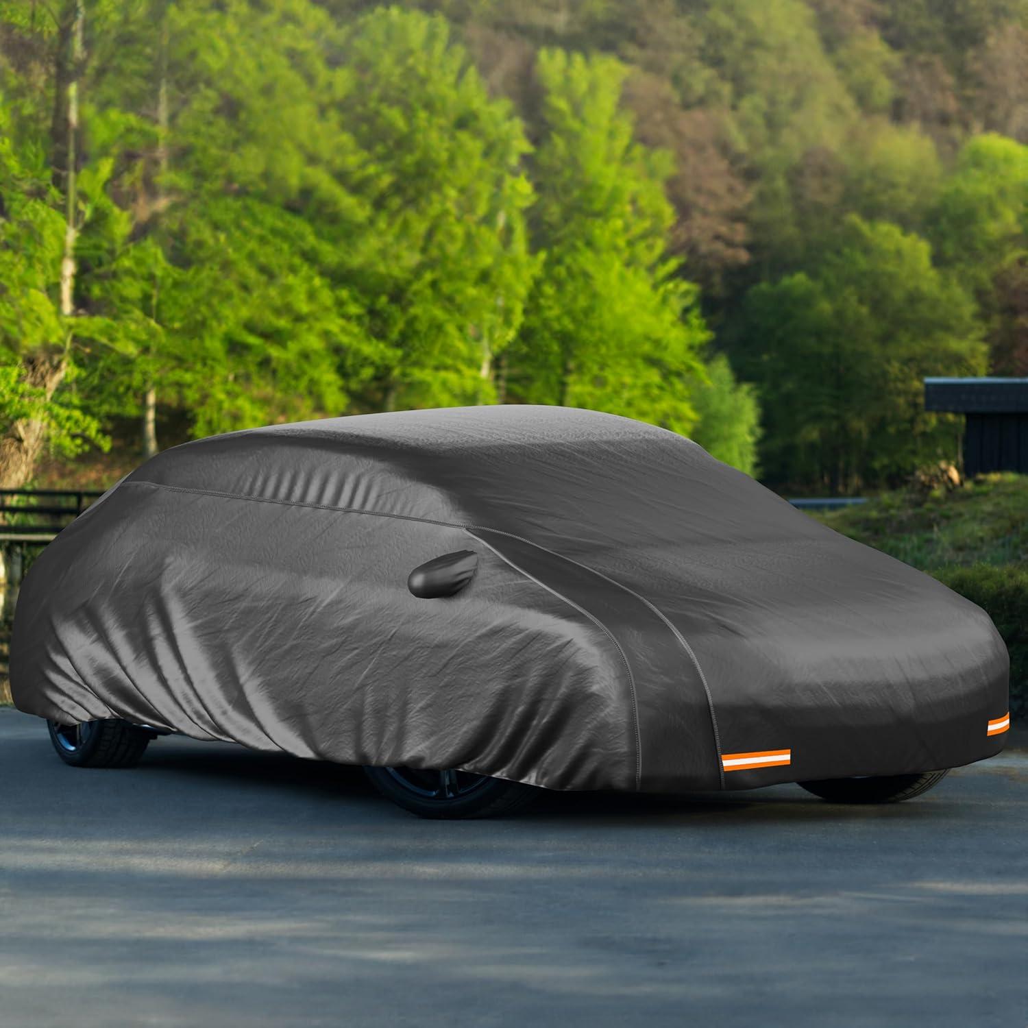 Mockins Heavy Duty XS Sedan Car Cover - 175"x70"x60" - 250g PVC Cotton Lining