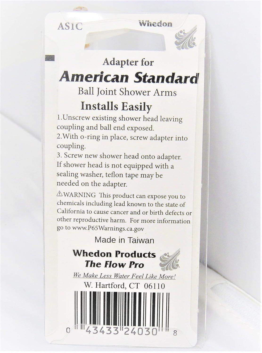 Whedon Chrome Brass 1-1/8 in. Shower Arm