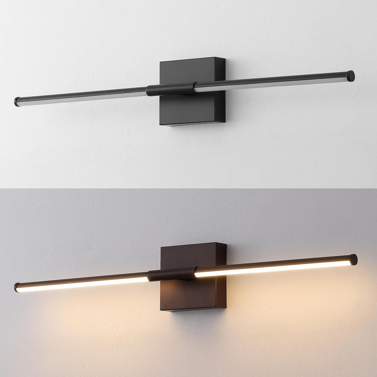 Makena 28" Dimmable Integrated LED Modern Metal Wall Sconce, Black