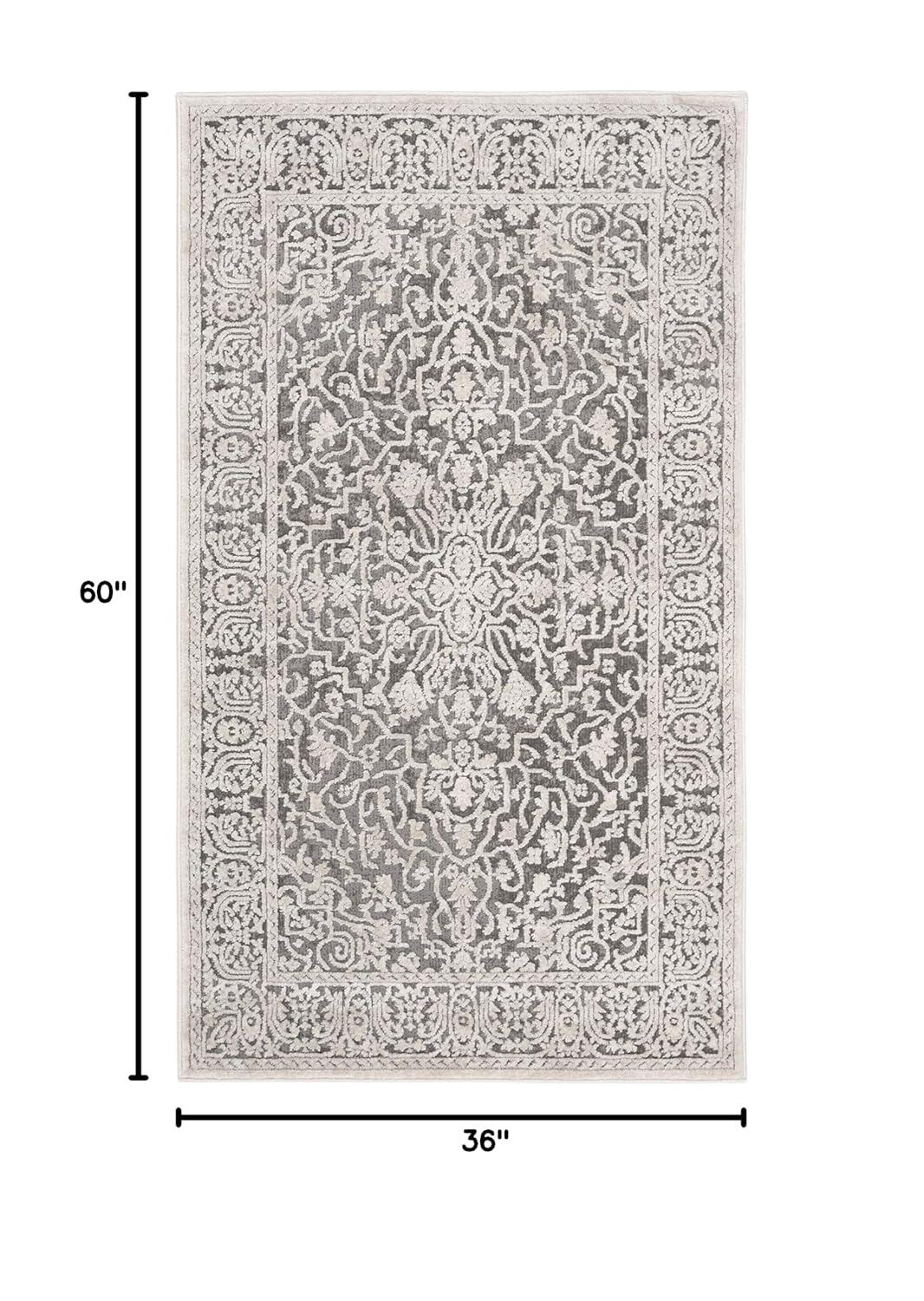 Reflection RFT670 Power Loomed Indoor Accent Rug - Dark Grey/Cream - 3'x5' - Safavieh.