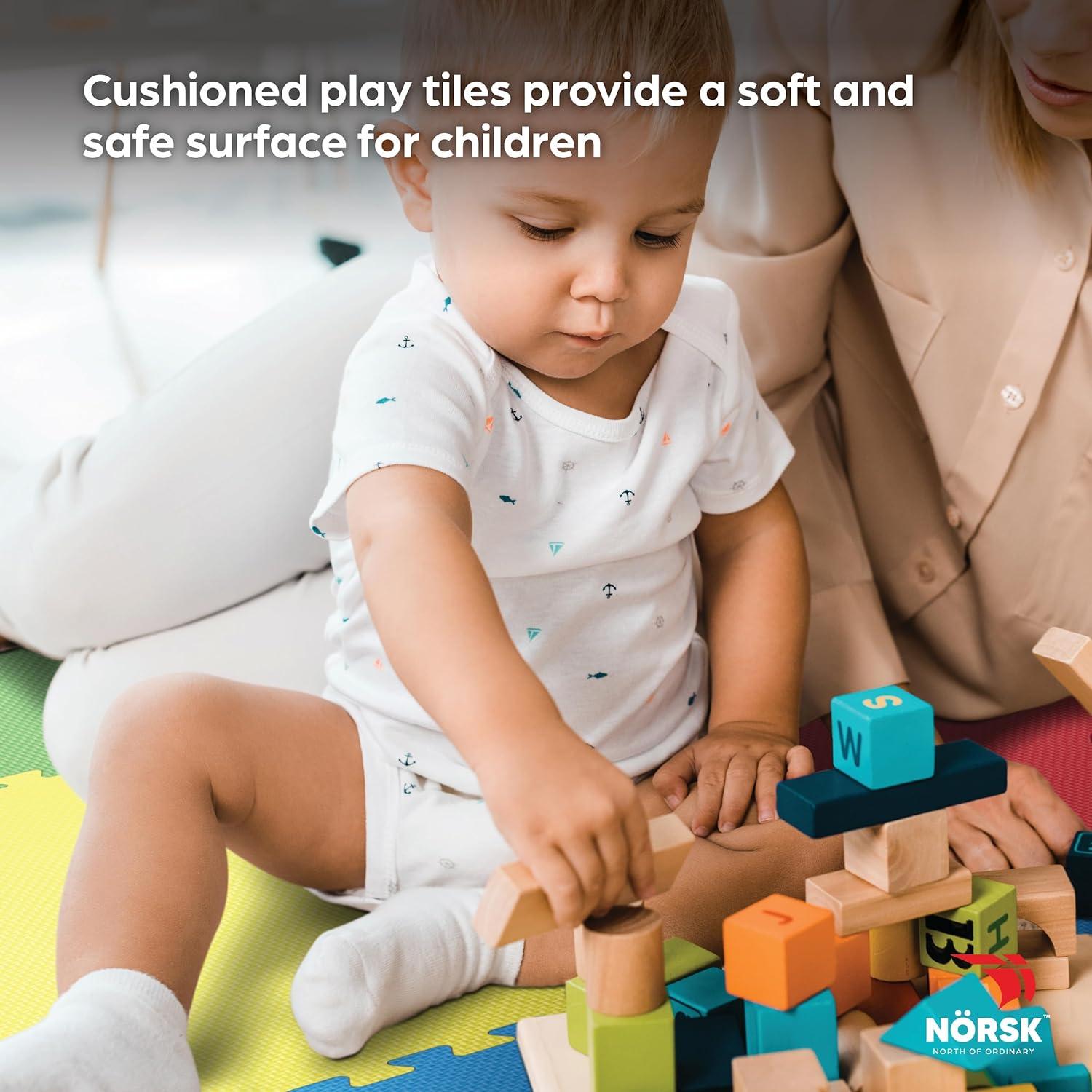 Multicolor-Gray 24 in. x 24 in. EVA Foam Multi-Purpose Reversible Interlocking Tiles (48 sq. ft. - 12 tiles)