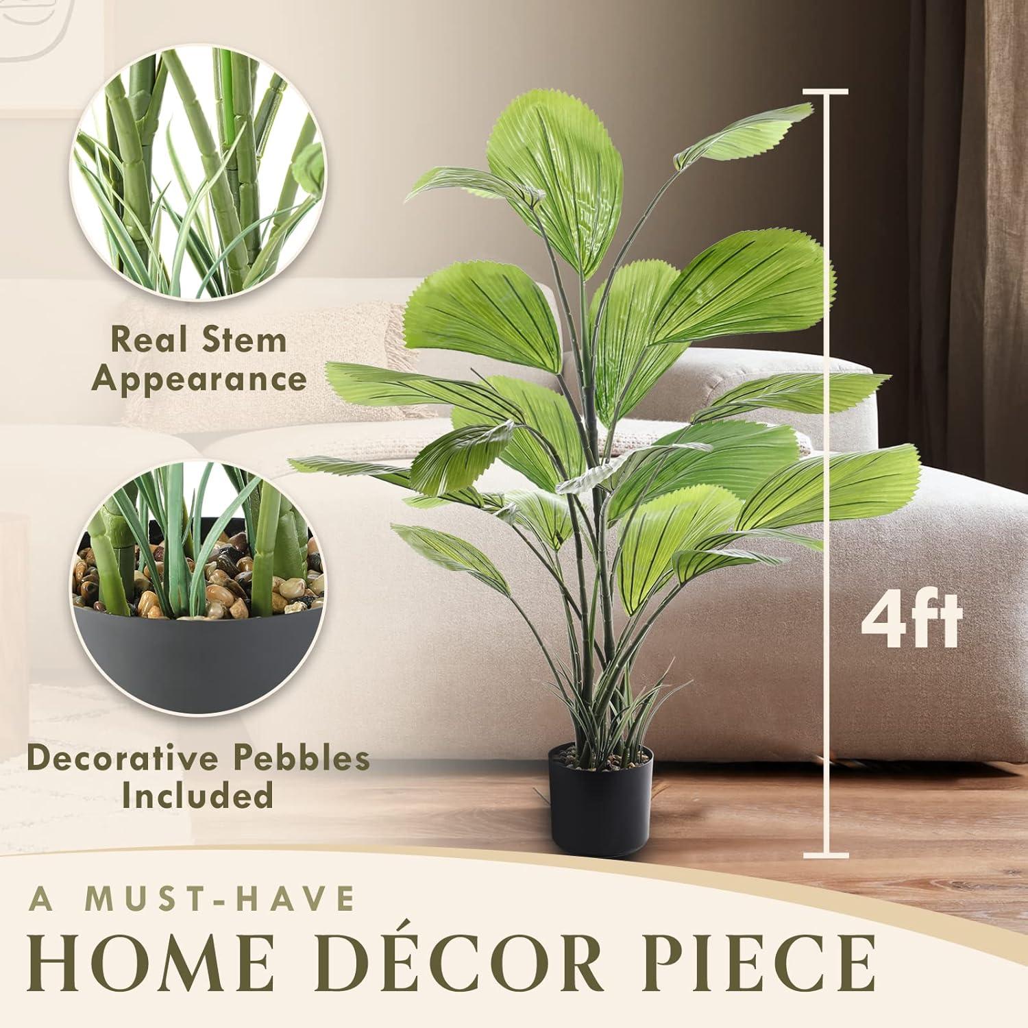 Spring Essence 48" Artificial Palm Floor Plant in Stand