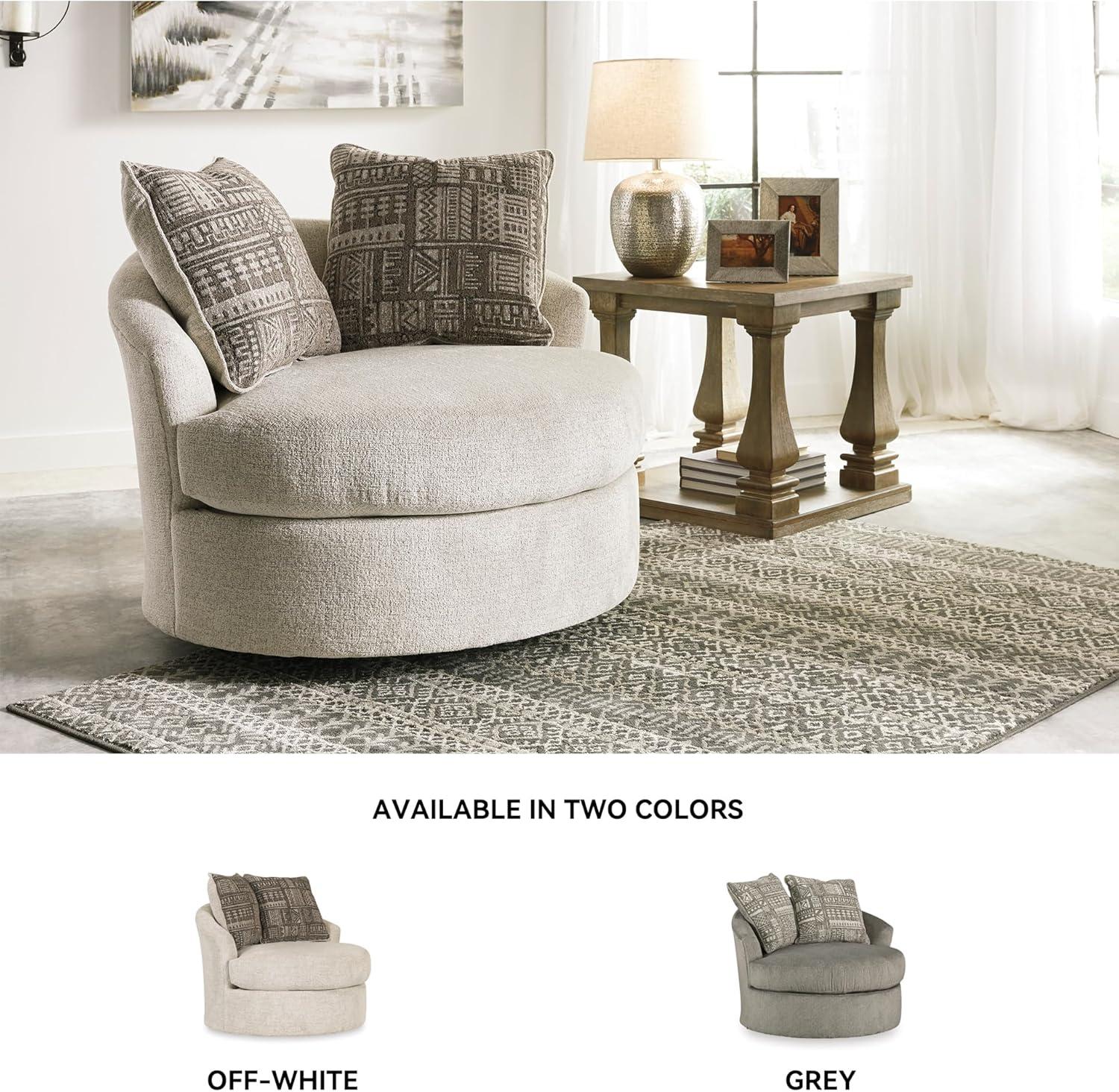 Ebern Designs Maravilla Upholstered Swivel Barrel Chair