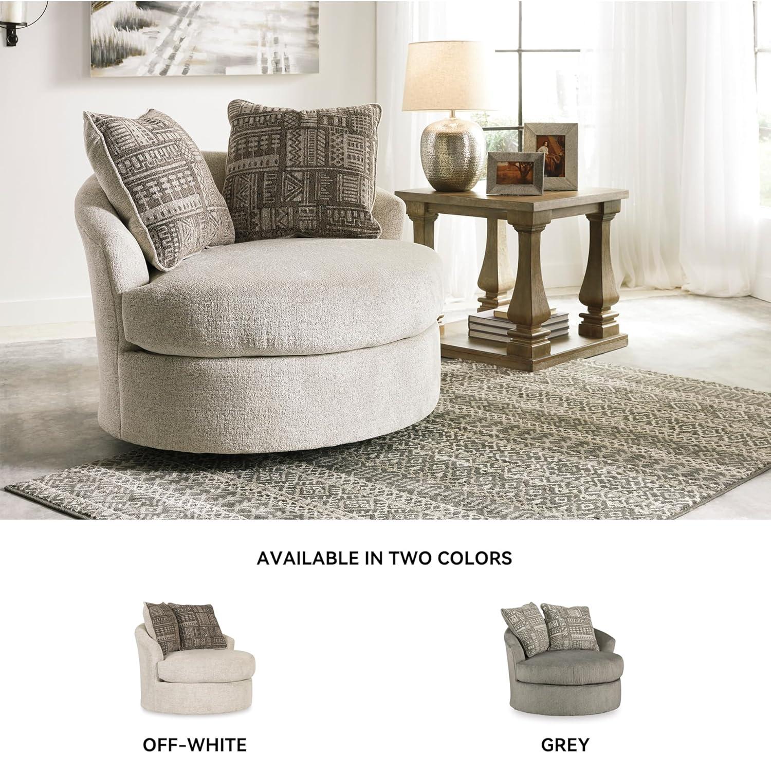 Ebern Designs Maravilla Upholstered Swivel Barrel Chair