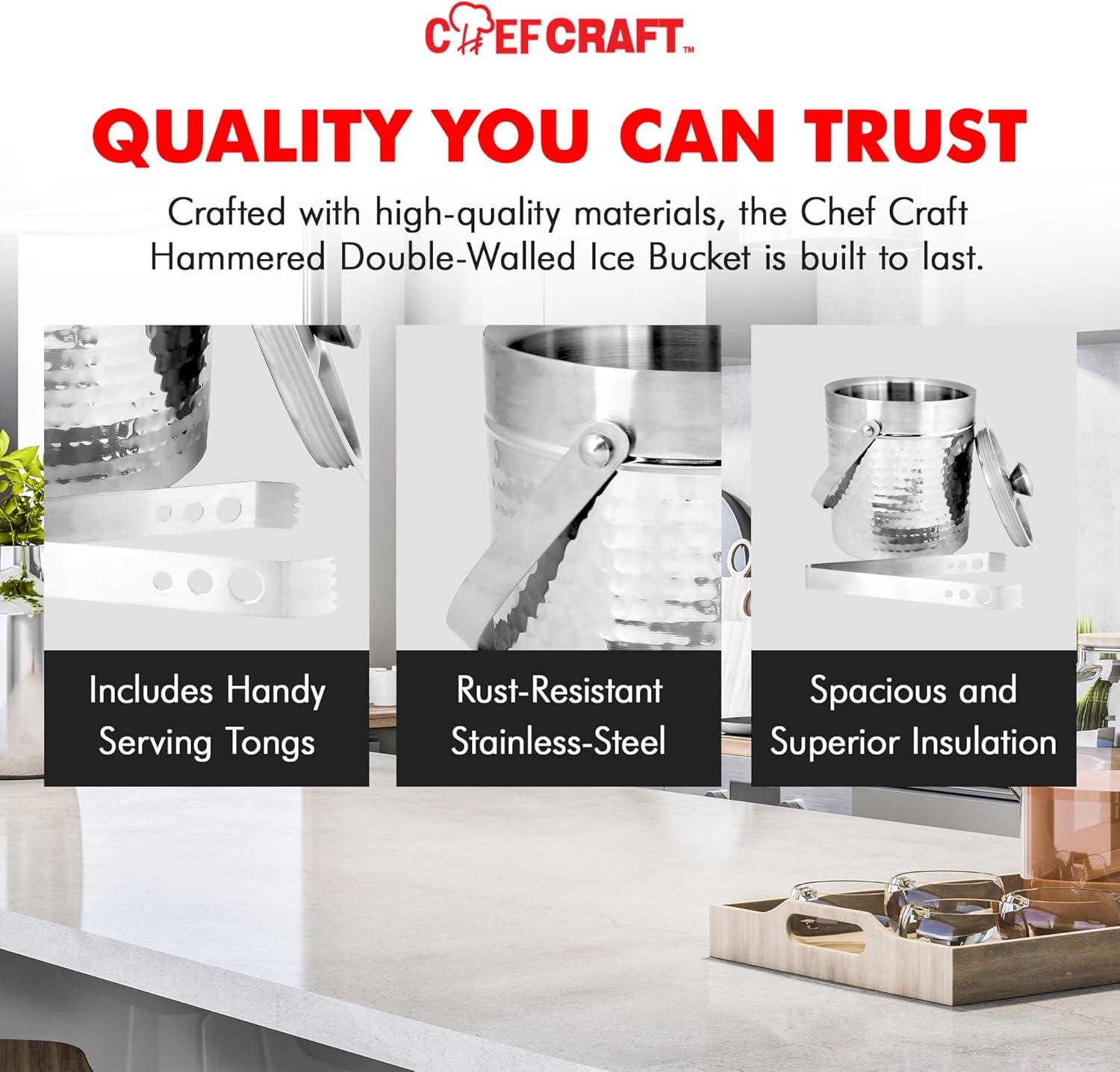 BirdRock Home Stainless Steel Ice Bucket