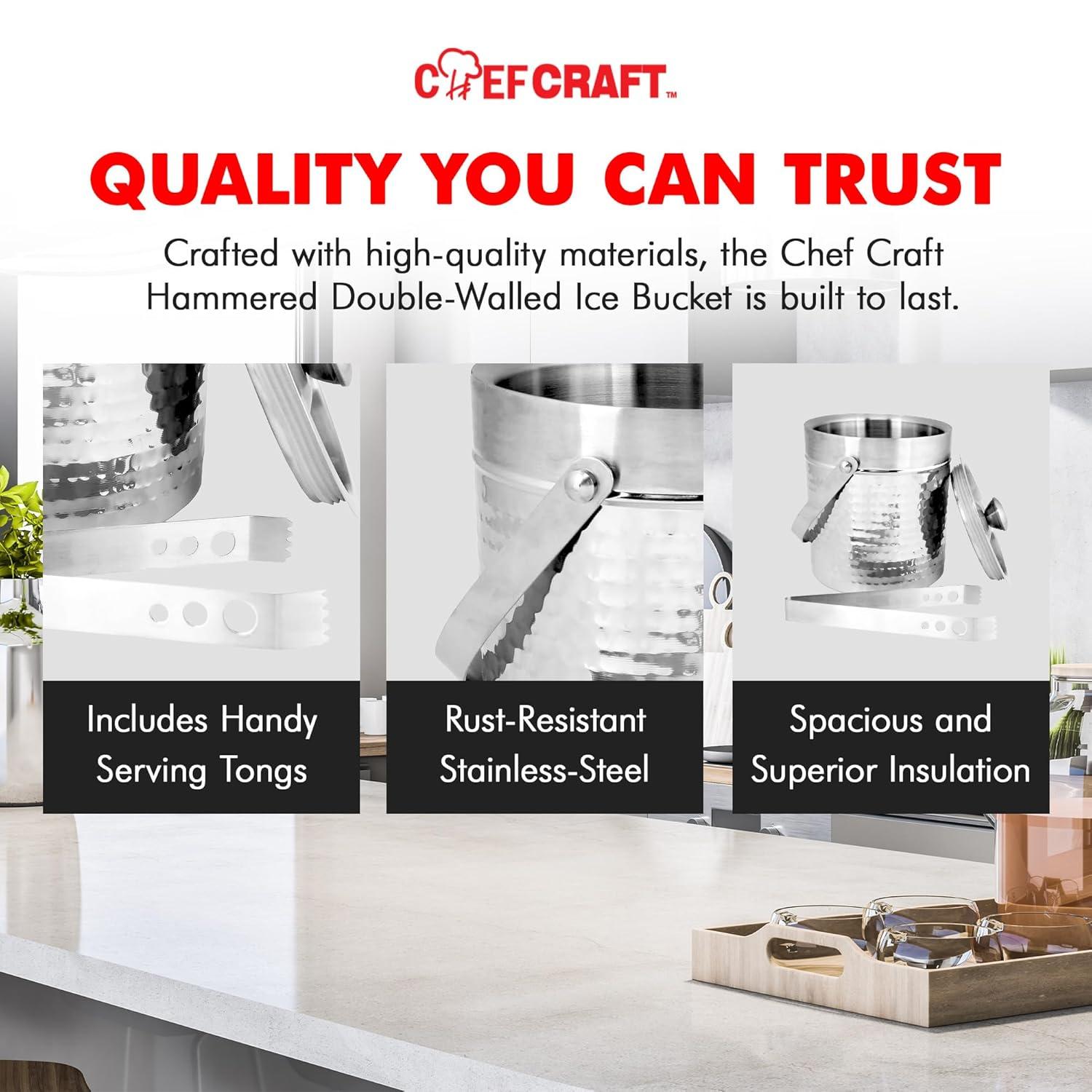 BirdRock Home Stainless Steel Ice Bucket