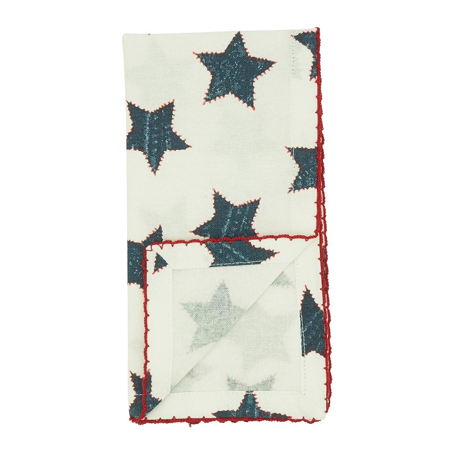 Saro 100% Cotton Geometric Square Napkin (Set of 4)