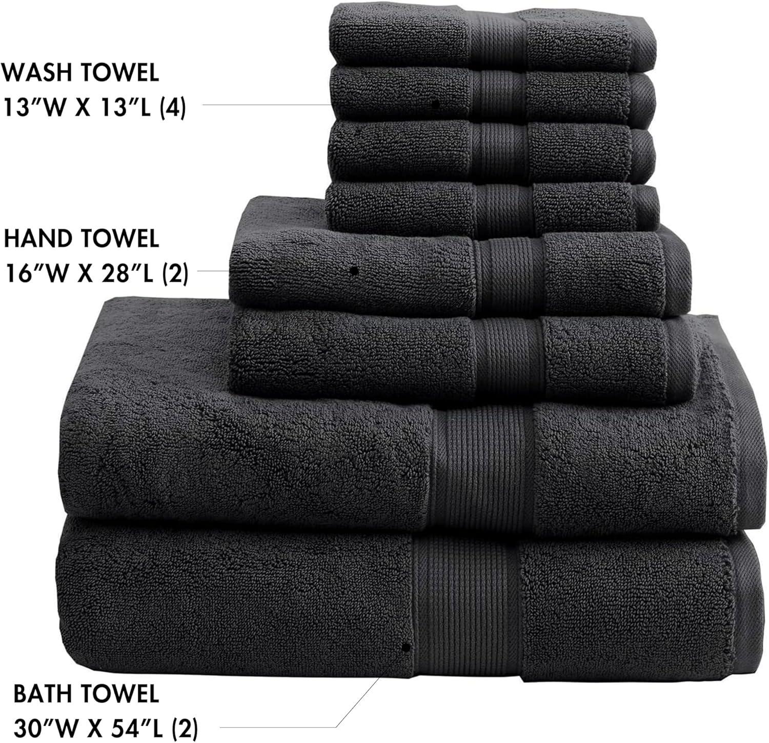 Madison Park Signature 800GSM Ultra-Soft 100% Cotton Absorbent Towel Set