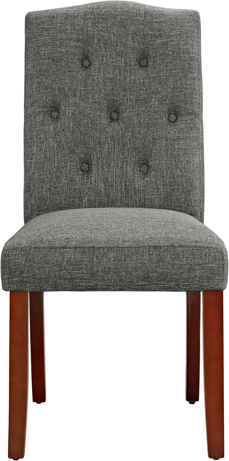 Dorel Living Claudio Tufted Dining or Living Room Accent Chair in Gray