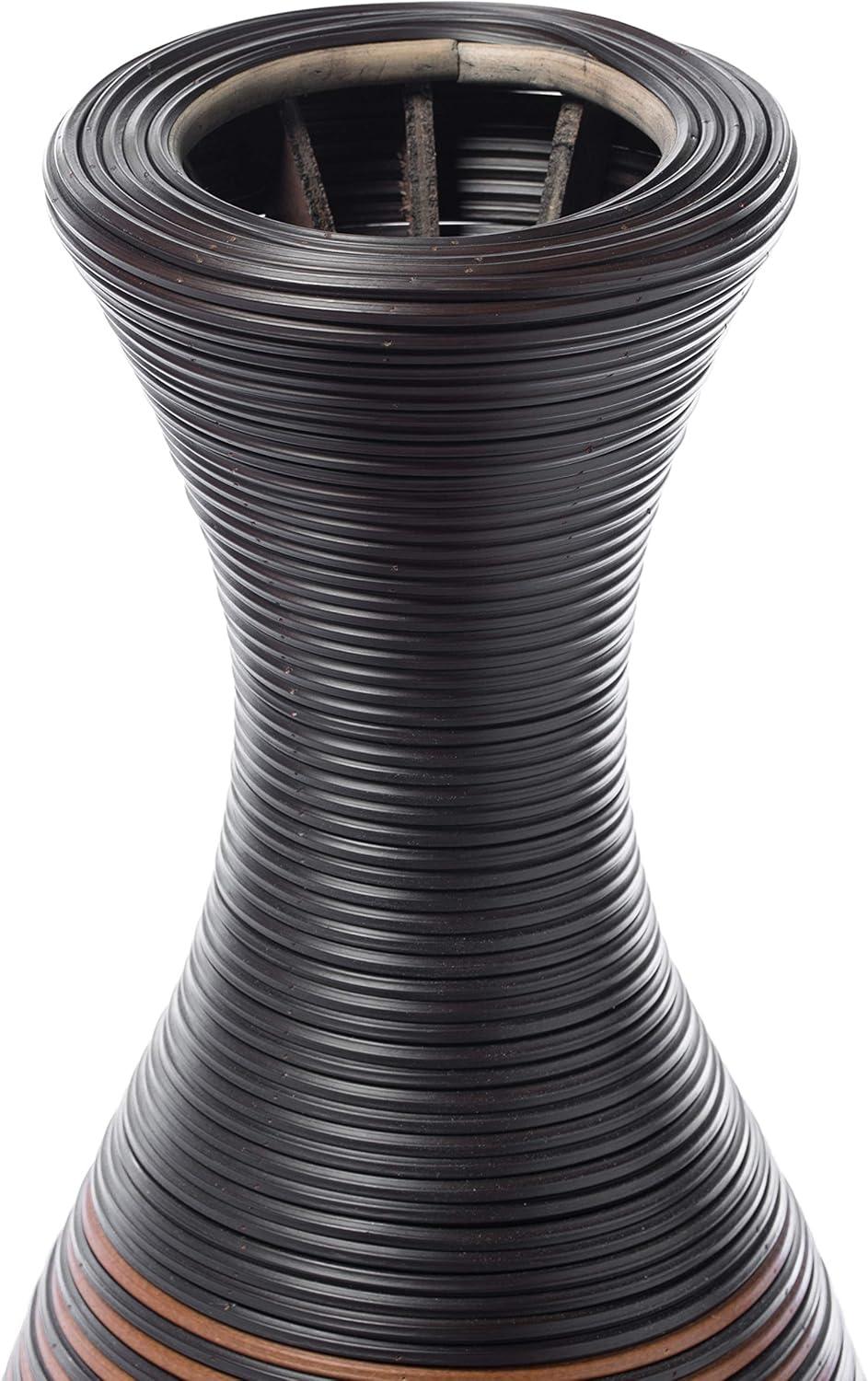 Elegant Tall Brown PVC Decorative Floor Vase