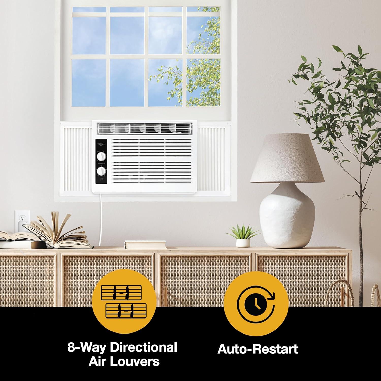 Whirlpool 12000 BTU Energy Star Window Air Conditioner for 550 Square Feet with Remote Included