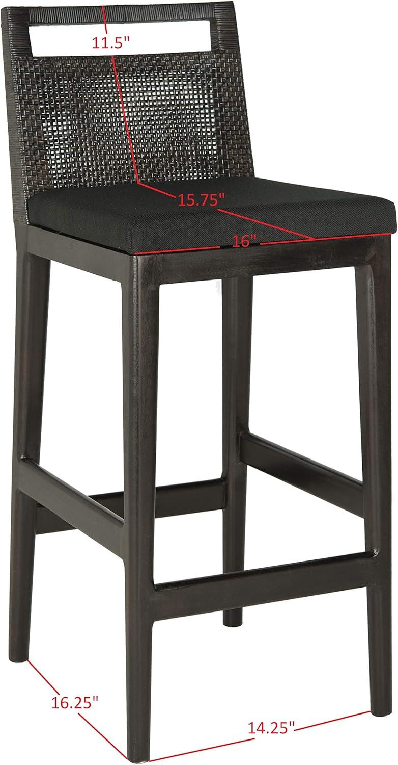 SAFAVIEH Darin Bar Stool Black / Black