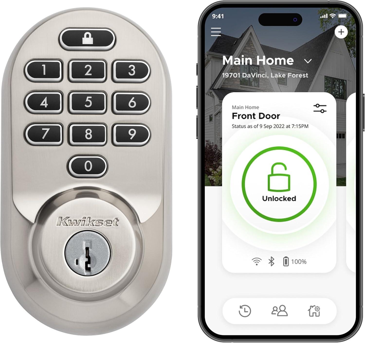 Halo Wi-Fi Smart Lock Keypad Single Cylinder Deadbolt with Smartkey Security