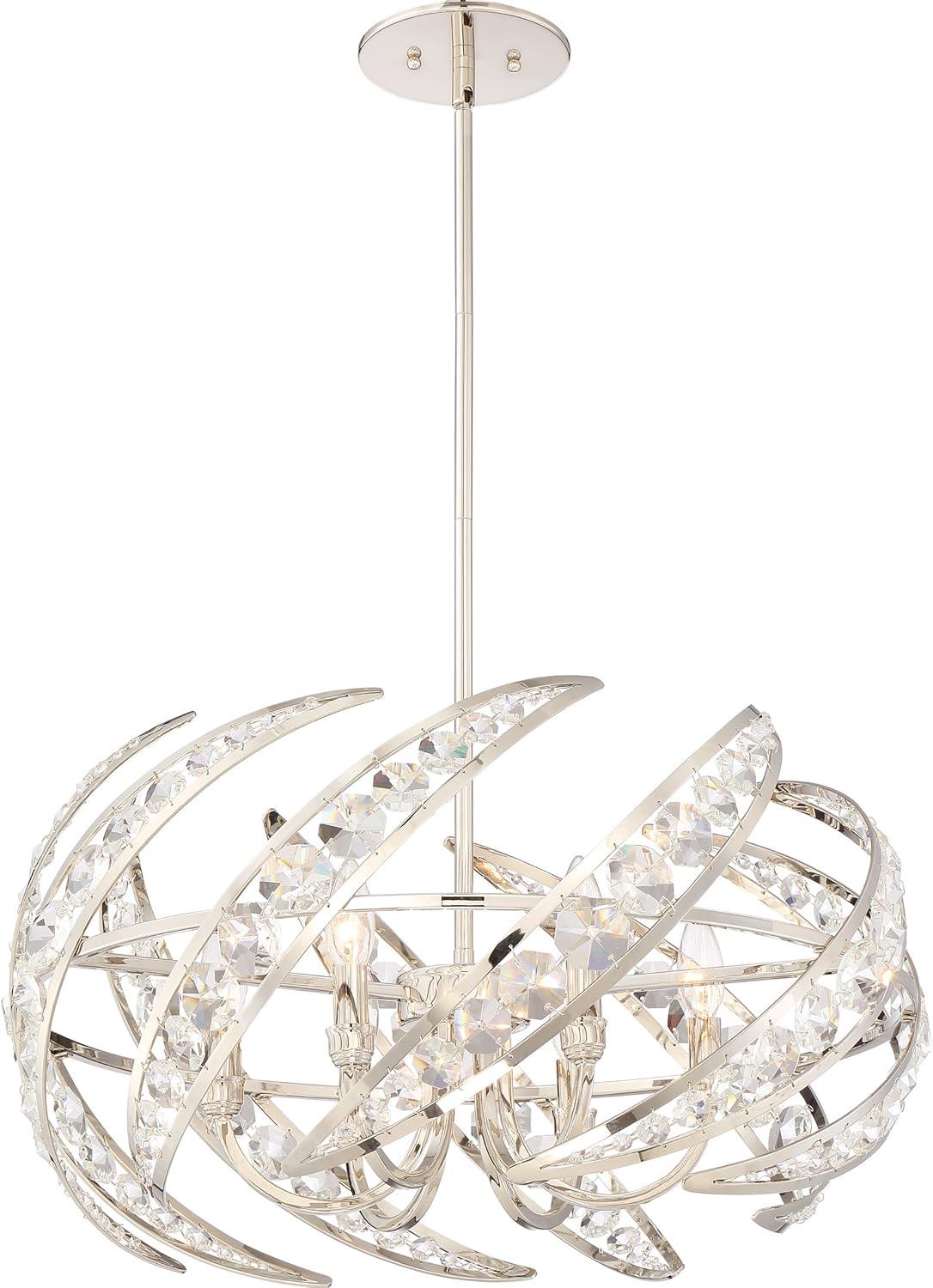 Quoizel Platinum Crescent 6-Light Pendant in Polished Nickel