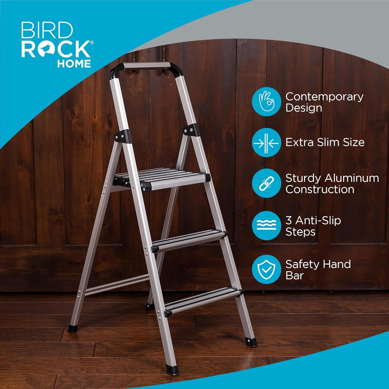 BirdRock Home 2 - Step Plastic Folding Step Ladder