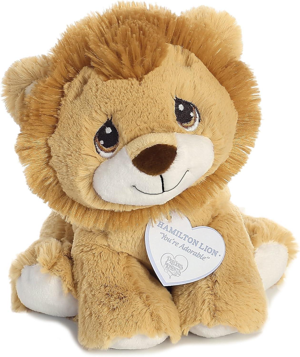 Aurora Small Hamilton Lion Precious Moments Inspirational Stuffed Animal Brown 6.5"