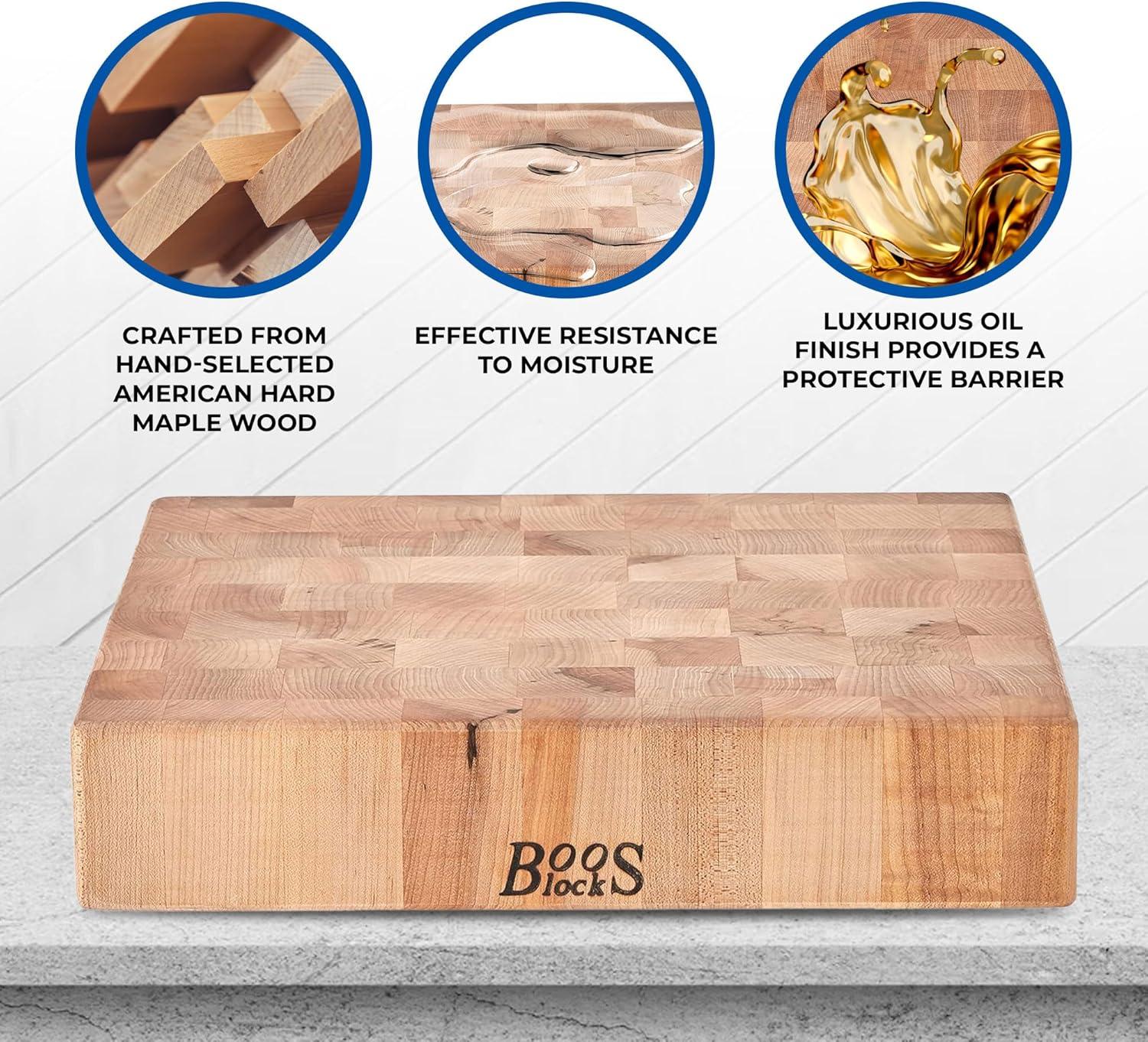 John Boos John Boos Chinese Cutting Board 3" End Grain Reversible